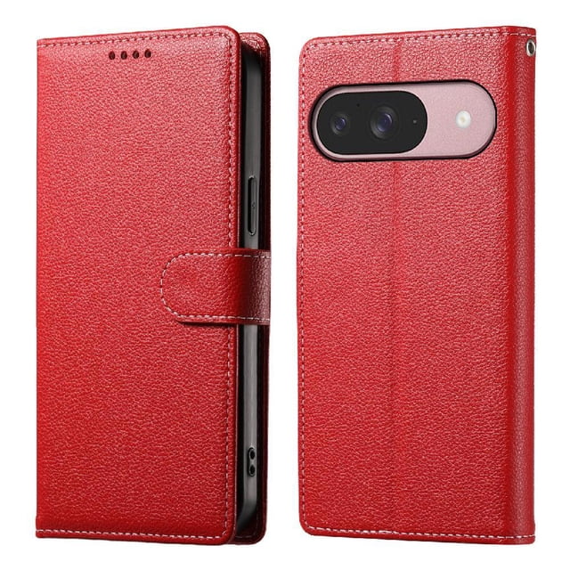 Case for FOXDOCK Google Pixel 9 Wallet Case – Premium Leather, 3 Card Slots, Shockproof Protection