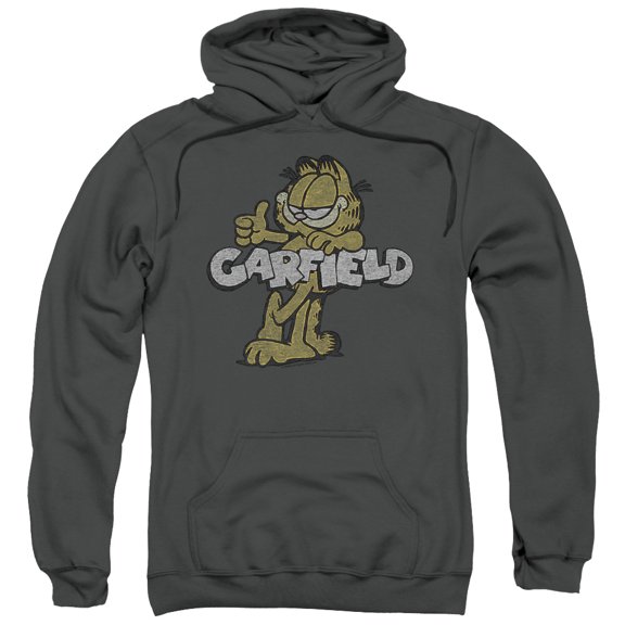 Garfield Men's  Retro Garf Hooded Sweatshirt Grey