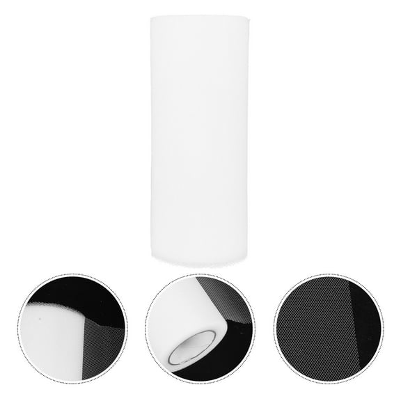 FOLOYORI 1Pack Tulle Fabrics for Wedding and Party Decorations in White Polyester