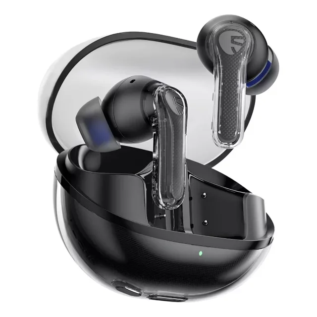 Auriculares Inalámbricos Bluetooth 5.3 Soundpeats Clear Color Negro Luz Negro