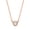 Pink, variant on 925 Sterling Silver Yellow Gold-Tone Solitaire Bezel-Set White CZ Pendant Necklace, 18"