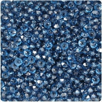 BeadTin Montana Blue Transparent 6mm Faceted Rondelle Craft Beads (1350pcs)