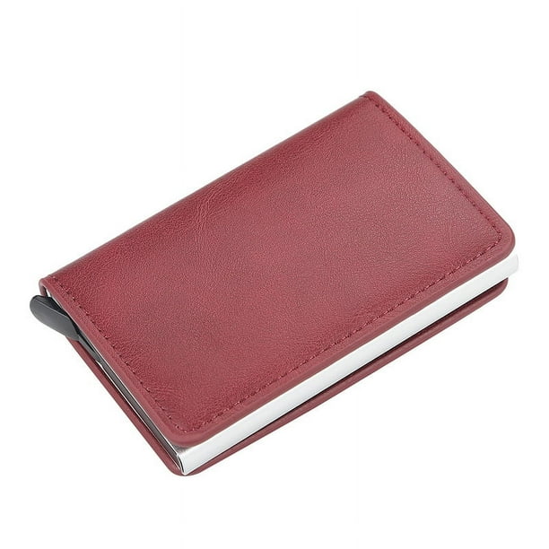 Tarjetero para hombre, tarjetero automático antimagnético de