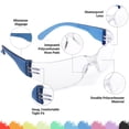 thumbnail image 3 of Bison Life Kids Protective Safety Glasses (Pack of 12) ANSI Z87.1, Clear Lens Multi-Color Temple, Impact & Scratch Resistant, 3 of 12