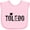 AD-Pink, variant on Inktastic Toledo, Ohio Distressed Font Boys or Girls Baby Bib