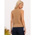 thumbnail image 3 of DARING DIVA Women's Sleeveless V Neck Knit Button Down Sweater Vest S Light Brown, 3 of 6