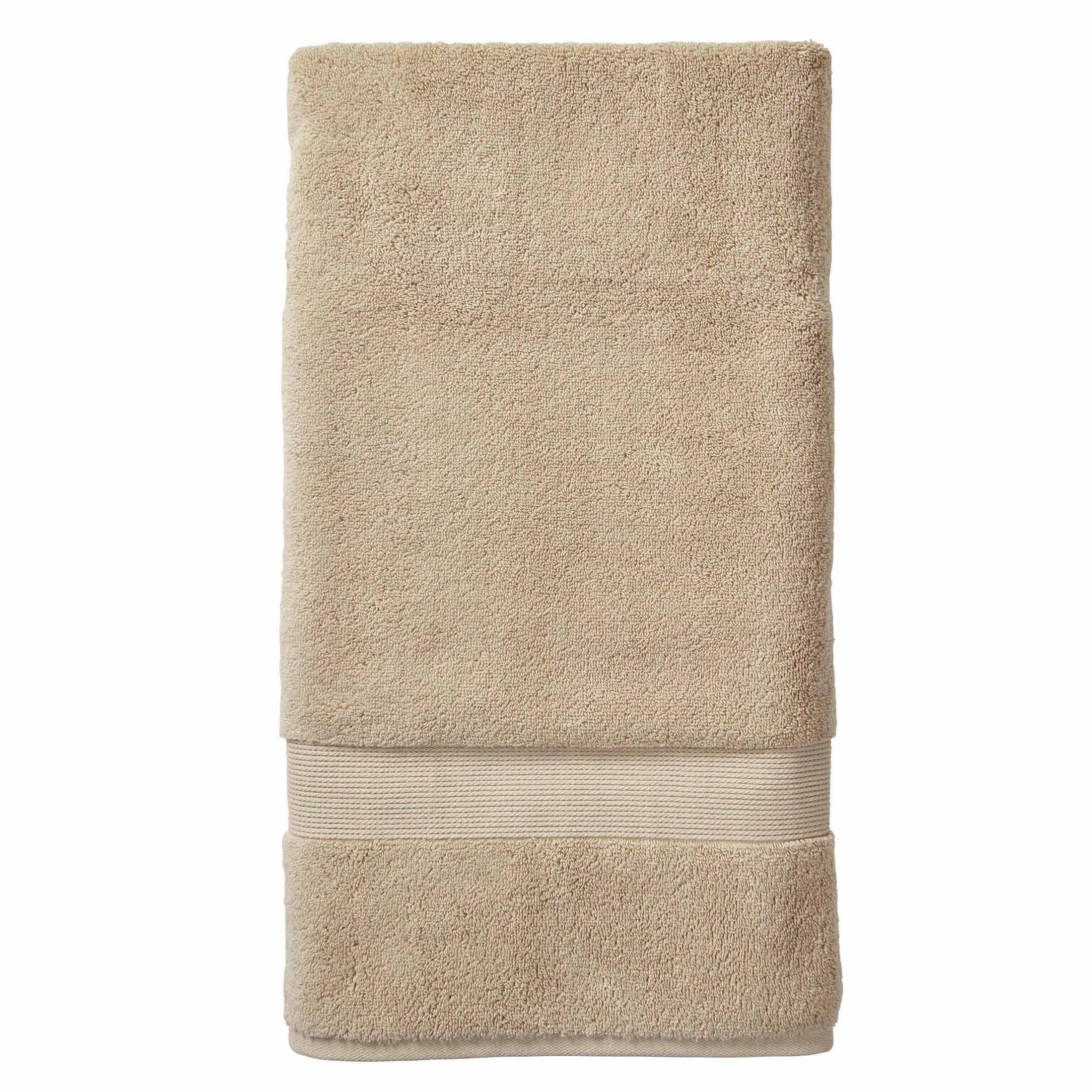 Better Homes & Gardens Signature Soft Solid Cotton 2 Piece Bath Sheet Set,Almond Biscuit