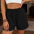 thumbnail image 4 of Women's Casual Summer Elastic Waist Comfy Shorts with Pockets, 4 of 5