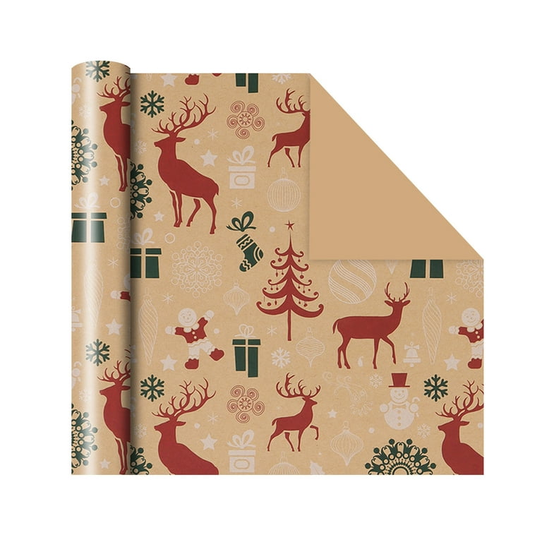 Christmas Kraft Wrapping Paper Folded Wrapping Paper Christmas