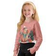 thumbnail image 5 of Xoenoiee Capybara Tree Gift Snowflake Print Girls Cropped Sweatshirt Pullover for Teen Long Sleeve Tops Fall Winter Clothes, 9-10 Years, 5 of 7