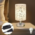 thumbnail image 3 of TopLLC 7W Bedside Lamp Plain Modern Romantic Warm Night Light Button Remote Control Dimming Warm Night Light Room Decoration Bedroom Table Lamp on Clearance, 3 of 8