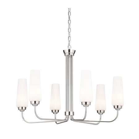 

Kichler 52480 Truby 6 Light 29 Wide Chandelier - Nickel