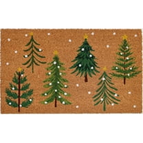 Holiday Time Winter Tree Coir Fiber Doormat 18"x30"