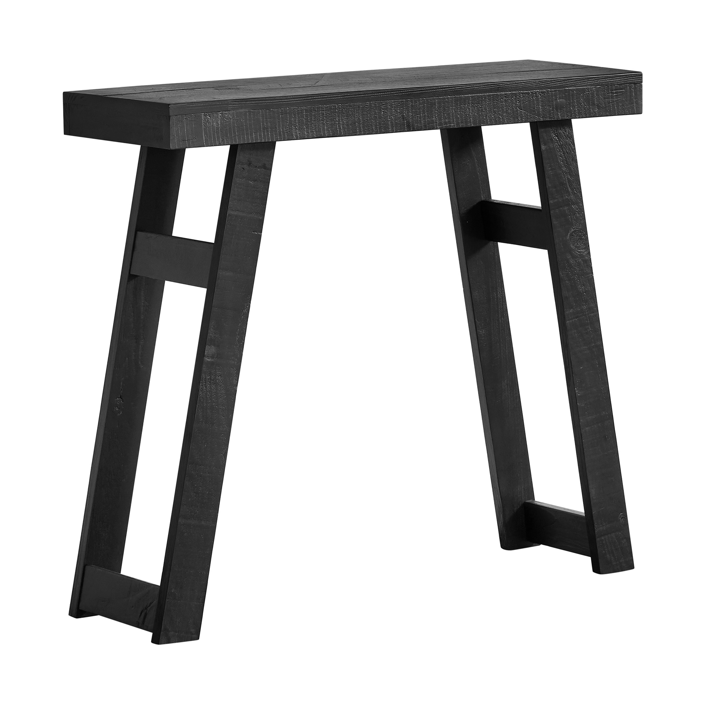Alaterre Furniture Lawas Solid Wood Console Table - 36 Inch Small Entryway Table (Black)