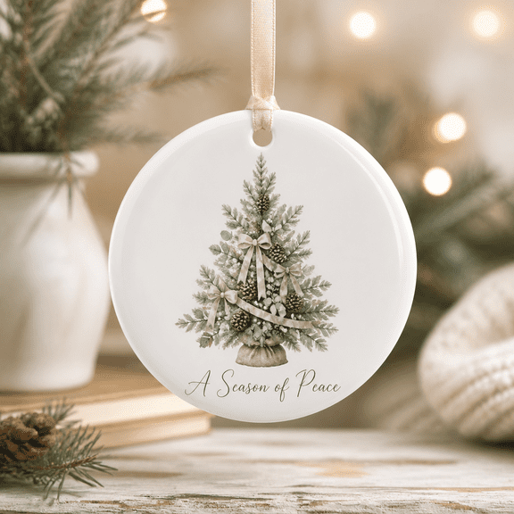 Christmas Ornament Gift, Peace Tree Hanging Ornament for Holiday Tree Decor