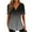 Gray, variant on Patlollav Women Tees Under $10,Summer Tops for Women's New Spring V-Neck Zipper Gradient Print Blouse Short-Sleeve V-Neck Shirt