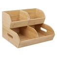 thumbnail image 1 of Canasto organizador de bambú apilable de 3 piezas Homeware Express, 1 of 9