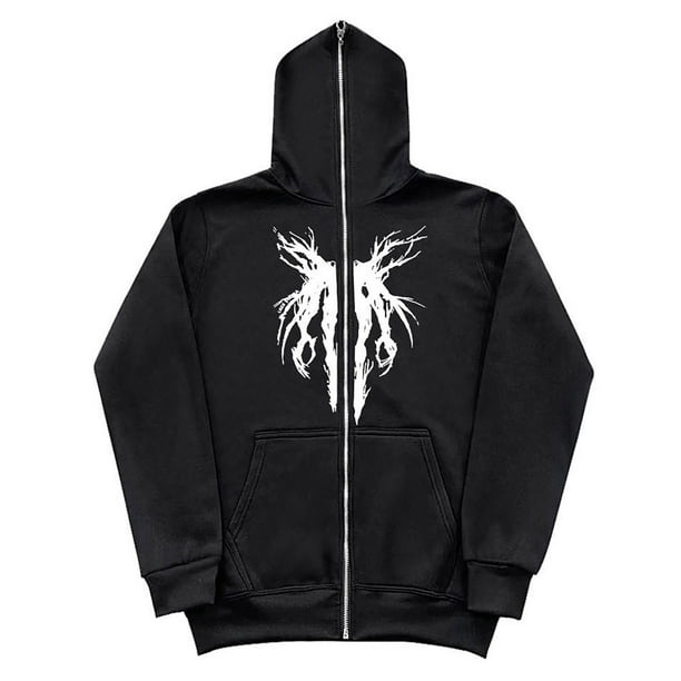 WILLBEST Sudaderas En Pareja Male And Female Couple Dark Fashion Print Sport Hooded Full Zip Hoodie Chica