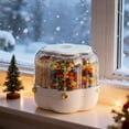 thumbnail image 4 of Candy Dispenser 360° Rotating with 6 Compartments, Large Capacity Multi-Purpose Kitchen Storage Container with Airtight Lid, 4 of 7