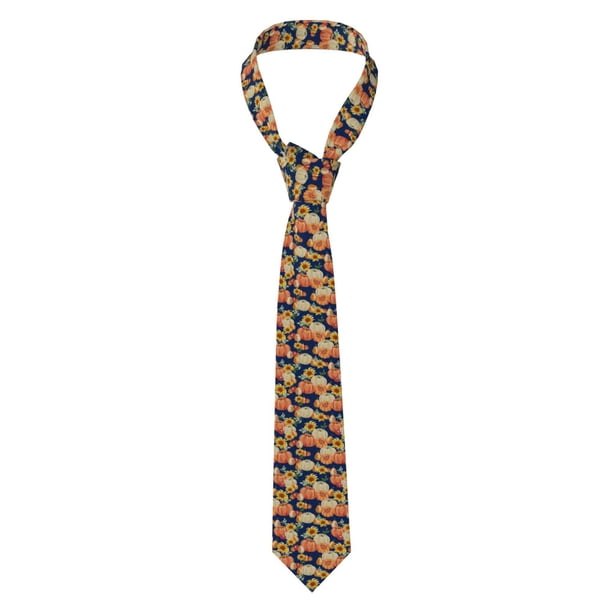 Balery fall Pumpkin Daisy Corbata Clásica de Seda para Hombre, Corbata Tejida Jacquard, Corbatas Formales para Negocios y Bodas