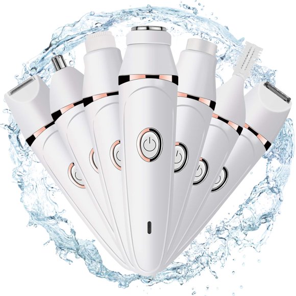 7 in 1 Electric Razor for Women, Wet & Dry Lady Hair Remover Rechargeable Bikini Trimmer