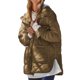 thumbnail image 1 of Chaqueta Acolchada para Mujer, con Capucha, Larga, Cremallera, Abrigo de Invierno, Chaquetas Cálidas con Bolsillos Marrón M, 1 of 8