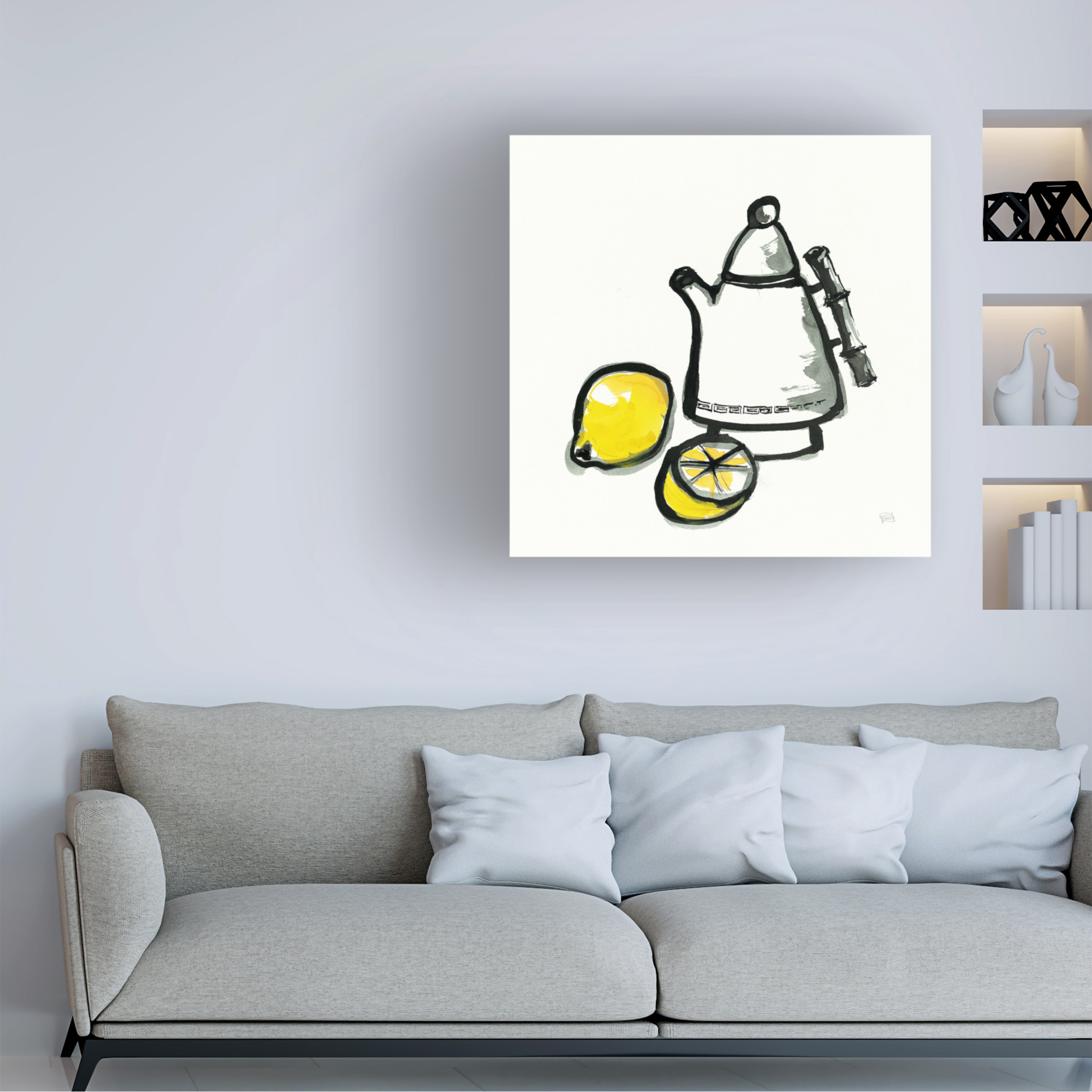 Trademark Fine Art 'Tea and Lemons' Canvas Art by Chris Paschke