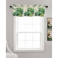 thumbnail image 3 of Truck Eucalyptus Leaves Linen Curtain Valance for Bedroom/Bathroom/Kitchen/Office/Living/Dining Room Window,St. Patrick Green Truck Farmhouse Rod Pocket Topper Decorative Cafe Drapes Panel 42"x12", 3 of 6