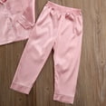 thumbnail image 4 of Qiylii 2Pcs Kids Unisex Pajama Set, Solid-Color Long-Sleeves Top + Pants, 4 of 6