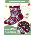 thumbnail image 3 of Girls Slipper Fuzzy Socks Kids Boys Fluffy Fleece Lined Warm Plush Sherpa Winter Child Home Socks 1Pairs, 3 of 6
