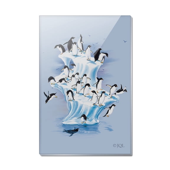 Emperor Penguin Iceberg Antarctic Rectangle Acrylic Fridge Refrigerator Magnet