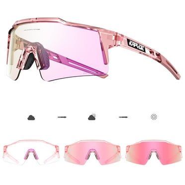KAPVOE Photochromic Cycling Glasses MTB Clear Mountain Bike Sunglasses Transition Goggles Sports Baseball Running