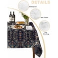 thumbnail image 3 of Modern Black, Tablecloth Rectangle Table Cloth 52x70, Waterproof Tablecloth Outdoor Table Cloth, Abstract Rustic Chic Geometric Bohemia Washable Table Cover for Kitchen Dinning Party, 3 of 8