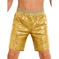 thumbnail image 4 of TSSOE Unisex Girls Boys Gymnastics Shorts Athletic Dance Bottoms Hip Hop Jazz Competition Booty Boy-Cut Shorts Gold 10, 4 of 6
