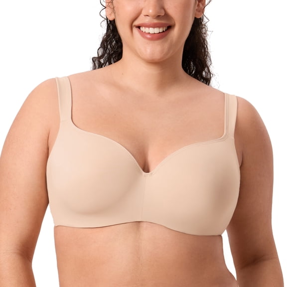 DELIMIRA Women's Balconette Full Coverage Bras For Women Lightly Padded Underwire