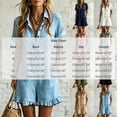 thumbnail image 3 of Yteetum Rompers for Women Summer Short Sleeve Turndown Collared Jumpsuits Women Casual Solid Lapel Loose Fits Lightweight Comfy Travel Vacation Overalls, 3 of 6