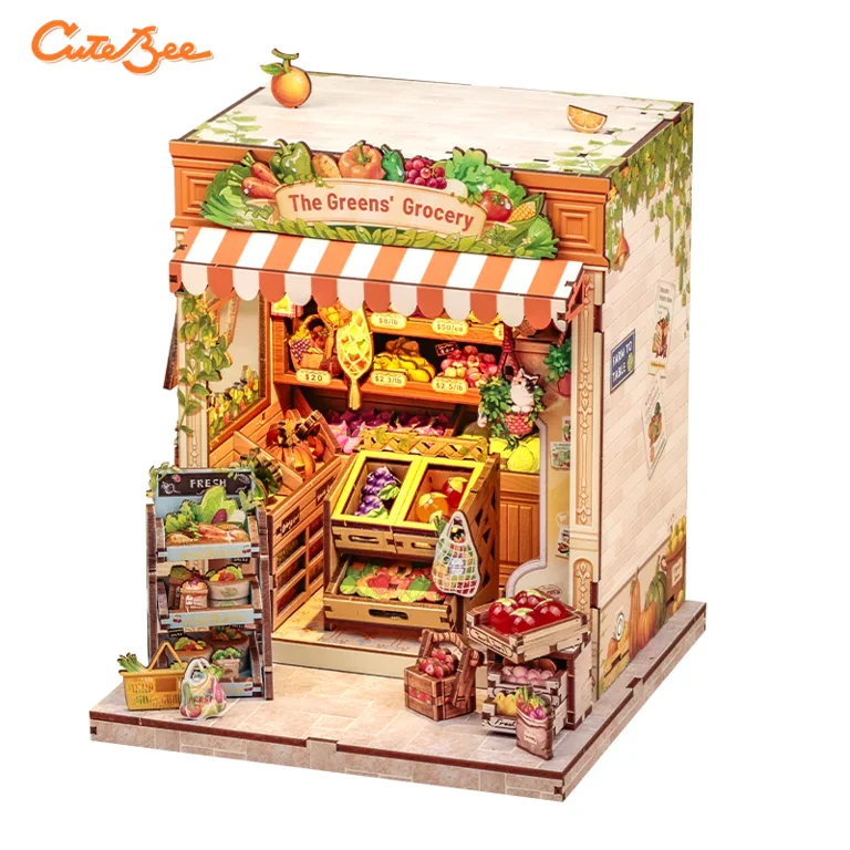 CUTEBEE DIY Book Nook Kit – The Greens' Grocery Miniature