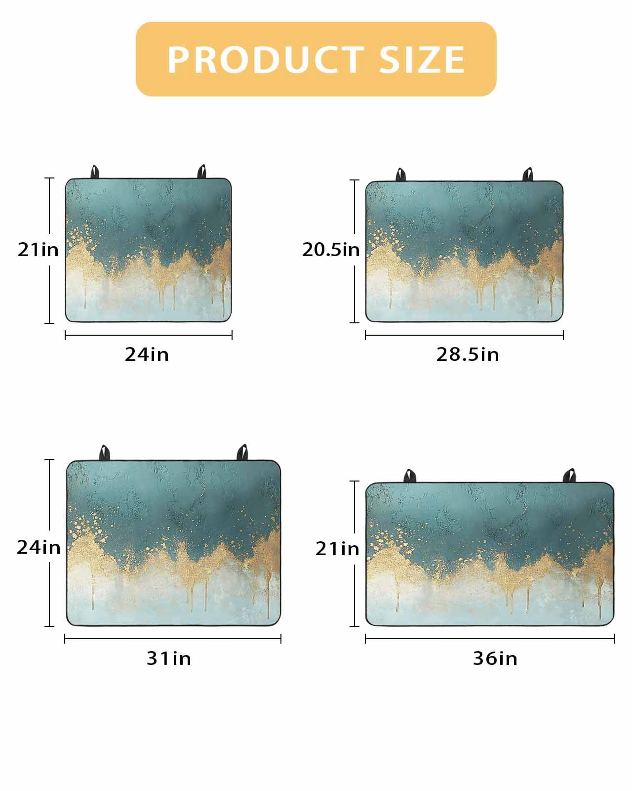 nqOlkjepod Large Induction Cooktop Protector Mat 24"x21", Modern Teal Turquoise Stove Top Covers for Electric Stove, Abstract Oil Painting Minimalist Art Stove Burner Cover Mats Stove Cover