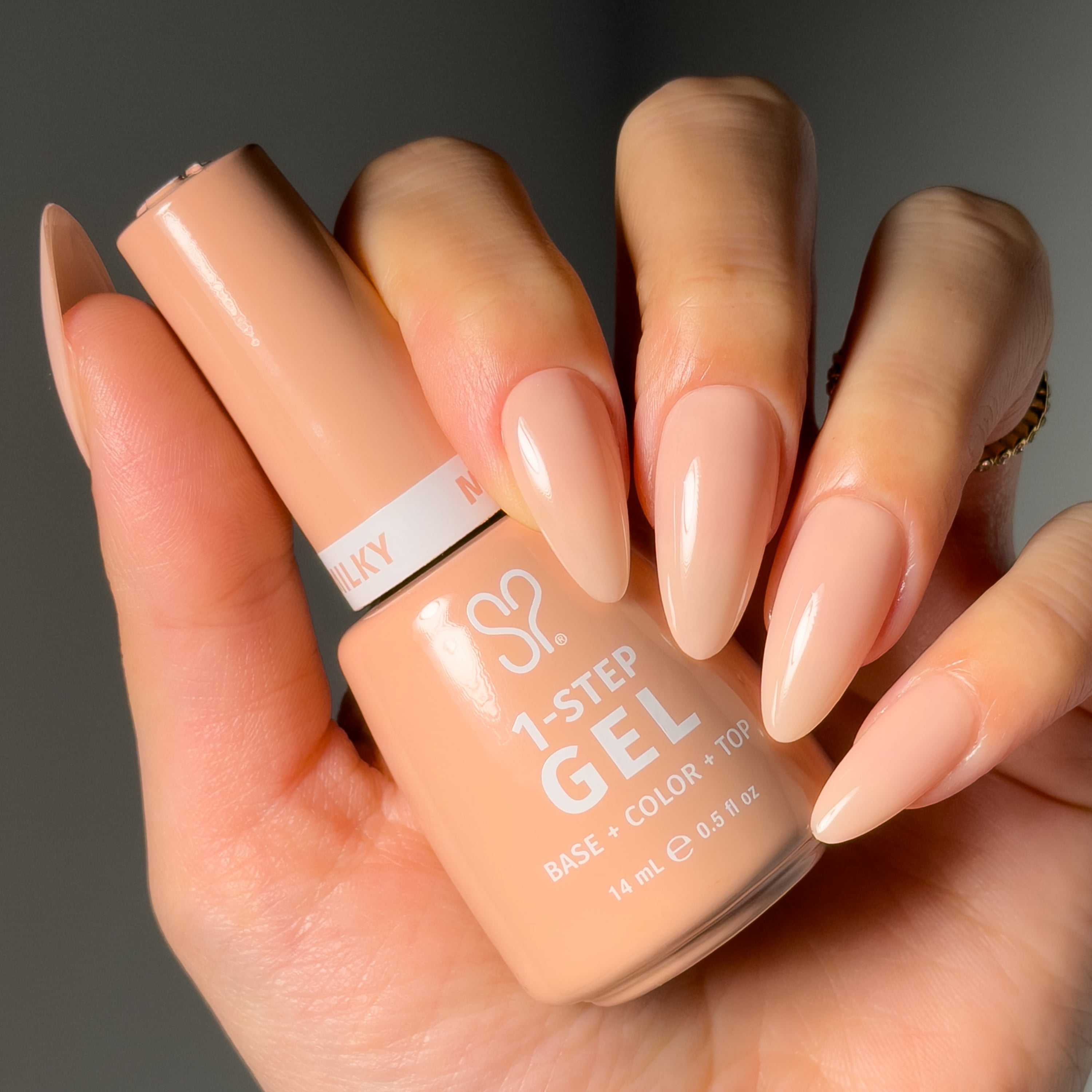 Salon Perfect Milky One Step Gel, Caramel, Beige Nail Polish, 0.5 fl oz