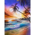 thumbnail image 1 of 30x40cm 5D Full DIY Diamond Painting, Sea View Point Of View Drill Bordado, DIY Diamond Rhinestone Canvas Punto de cruz Pintura por número para decoración de pared Adultos niños ER, 1 of 5
