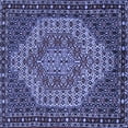 thumbnail image 1 of Ahgly Company Indoor Square Persian Blue Traditional Area Rugs, 5' Square, 1 of 4