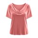 thumbnail image 4 of Camisas de Color Sólido para las Mujeres Plisados Estirables Puños V-Cuello Suéter de Moda, Camisas de Manga Larga de las Mujeres para el Hogar Y el Uso Diario, 4 of 5