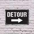 thumbnail image 5 of Detour Highway Road 10 Inch x 14 Inch Novelty Aluminum Metal Sign Orange Means Reroute Durable Weatherproof Perfect for Garages Man Caves Game Rooms Fun Gift for Drivers Collectors Road, 5 of 6