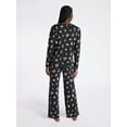 thumbnail image 3 of Joyspun Women's Dreamy Soft Collection Long Sleeve Sleep Top and Straight Leg Pants Pajama Set, 2-Piece, Sizes XS-3X, 3 of 5