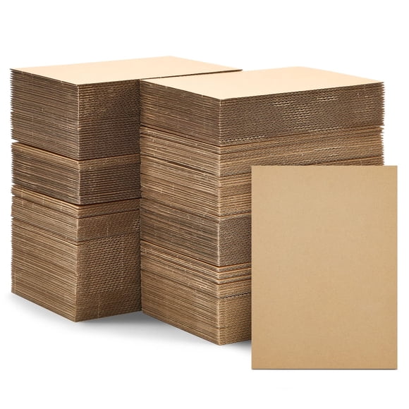 Juvale Feuilles de Carton Plat - 5 x 7 Po, Brun, Lot de 200, Épaisseur de 2 mm - Feuilles de Carton Ondulé en Vrac et Aggloméré pour Inserts et Séparateurs de Courrier