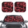 thumbnail image 2 of Goofa Red Line Pattern 2 Piece Car Windshield Sun Shade Foldable | Front Windshield Shade for Sun, Heat and UV Rays | Sunshade for Car Front Window-, 2 of 7