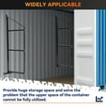 thumbnail image 3 of Kojem Universal Shipping Container Shelving Shelf Bracket Wall Mounting Black Steel Pair, 3 of 7