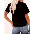 thumbnail image 3 of Motif Drapeau Cœur Anglais Imprimé Mode Femme Col Rond Manches Courtes, T-Shirt de Sport Simple et Décontracté, Haut d'Été Confortable pour Femmes pendant les Vacances. Fête des Pères, Fête des Mères, Ne, 3 of 7