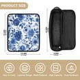 thumbnail image 4 of Curling Iron Storage Bag Hair Tools Travel Bag Heat Resistant and Portable Big Dark Blue Flowers, 4 of 8