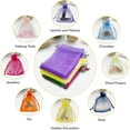 thumbnail image 4 of 100PCS Organza Gift Bags , Sheer Drawstring Jewelry Pouches, Small Candy & Sachet Favor Bags for Wedding, Party & Gift Packaging, 4 of 9
